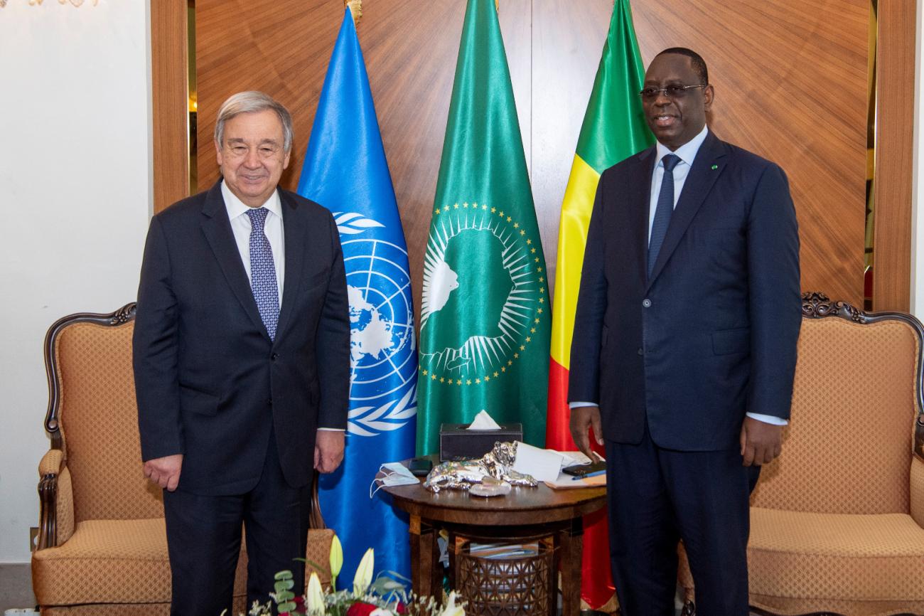 M. Antonio Guterres reçu par SEM Macky Sall