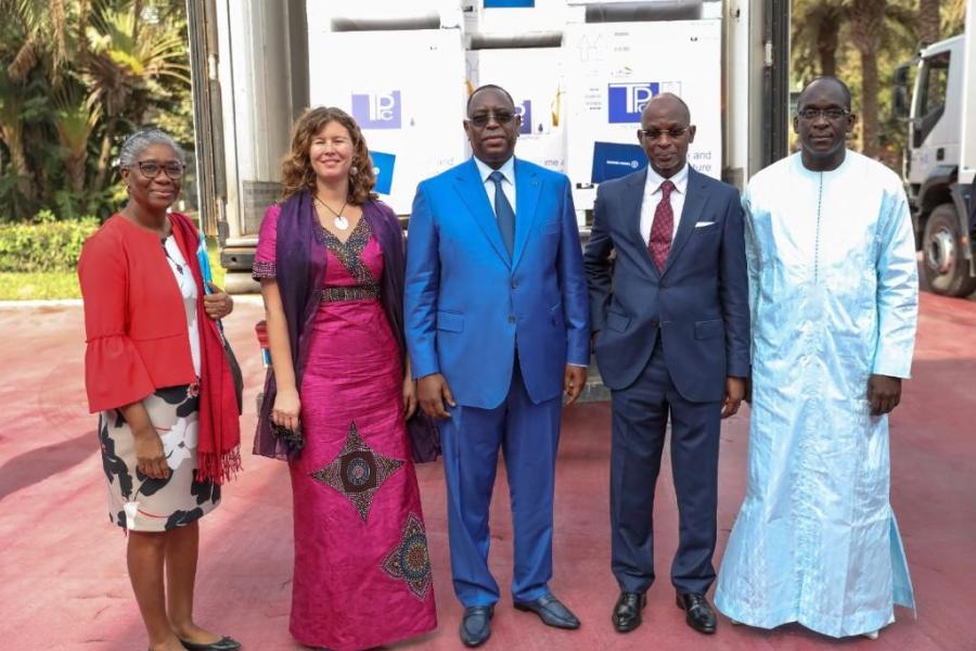 Présentation des vaccins au Président Macky Sall- Palais présidentiel du Sénégal.