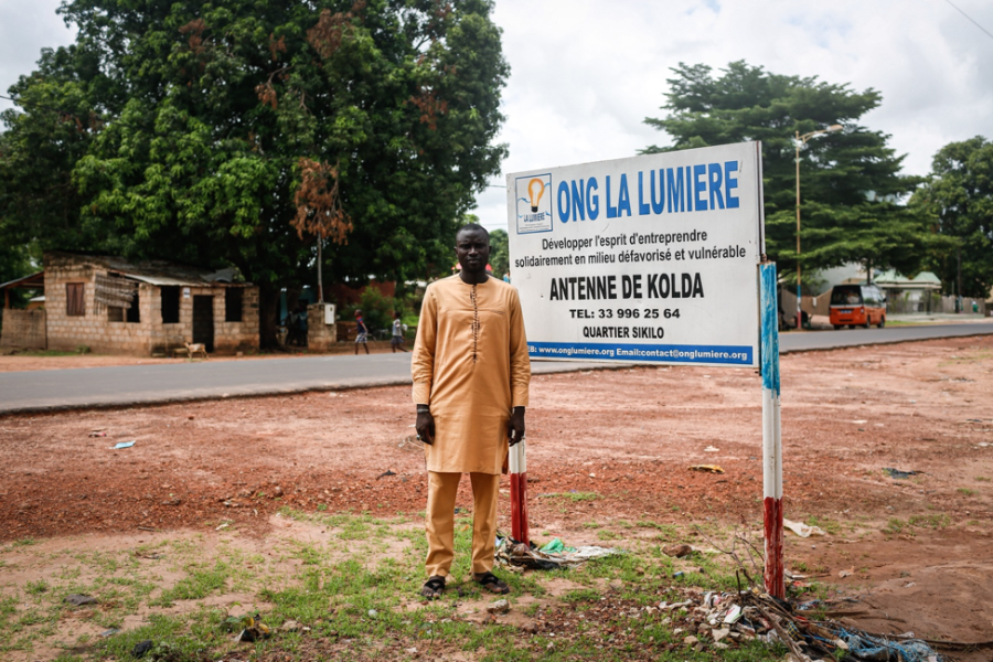 Mame Thierno Haidara, the regional head of La Lumière NGO in Kolda